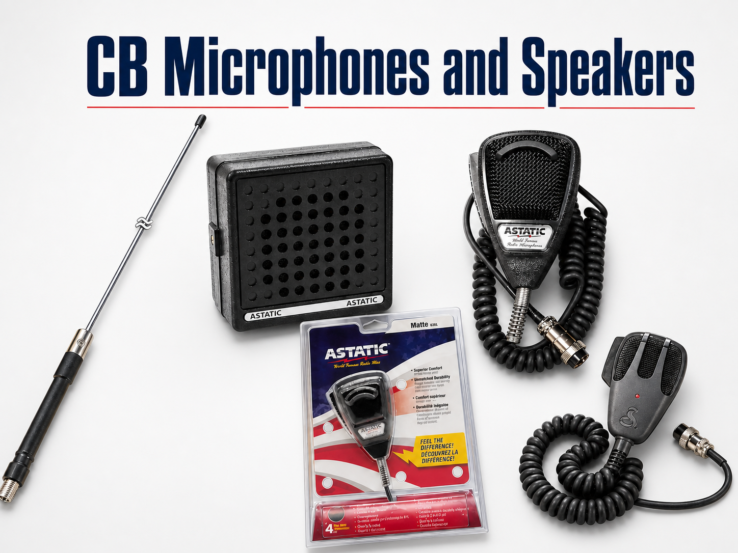CB microphones, speaker and antenna accessories