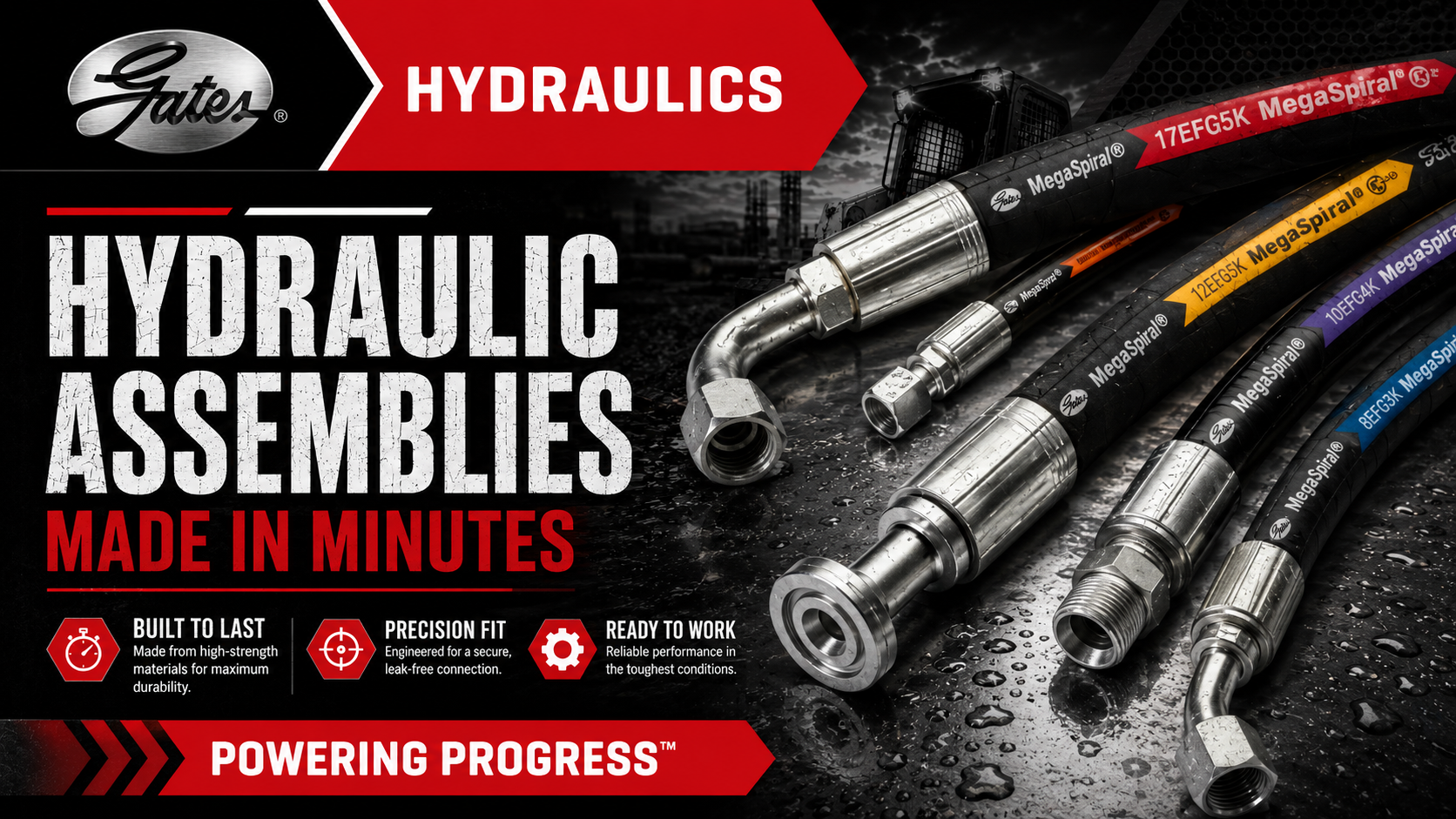 Gates hydraulic assemblies