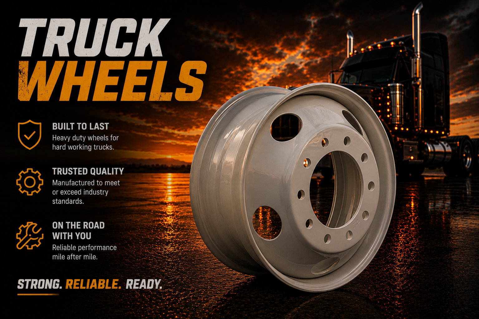 Heavy duty truck wheel